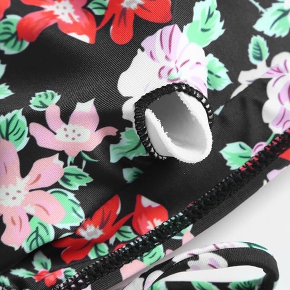 ZAFUL Women 2 Piece Swimsuits Spaghetti Strap Brazilian Bikini Lace Up Swimsuit - Picture 4 of 6